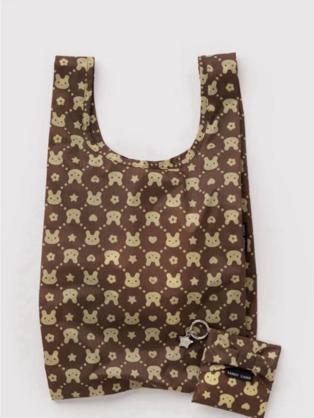 NWT Baggu x Sandy Liang Baby Bow Baggu brown bunny print